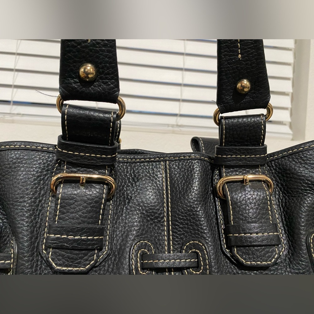 Dooney & Bourke Large Leather Drawstring Tote - Picture 7 of 15